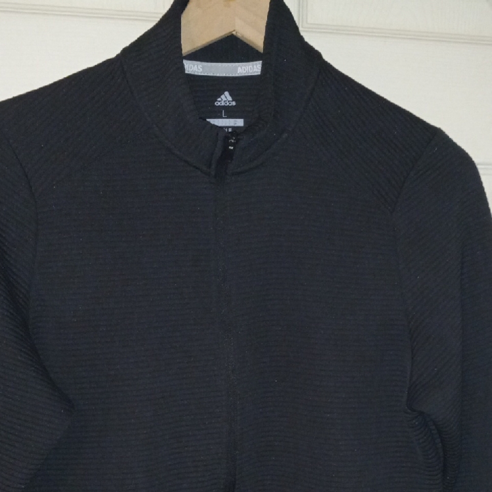 Adidas Black Zip Up Sweater